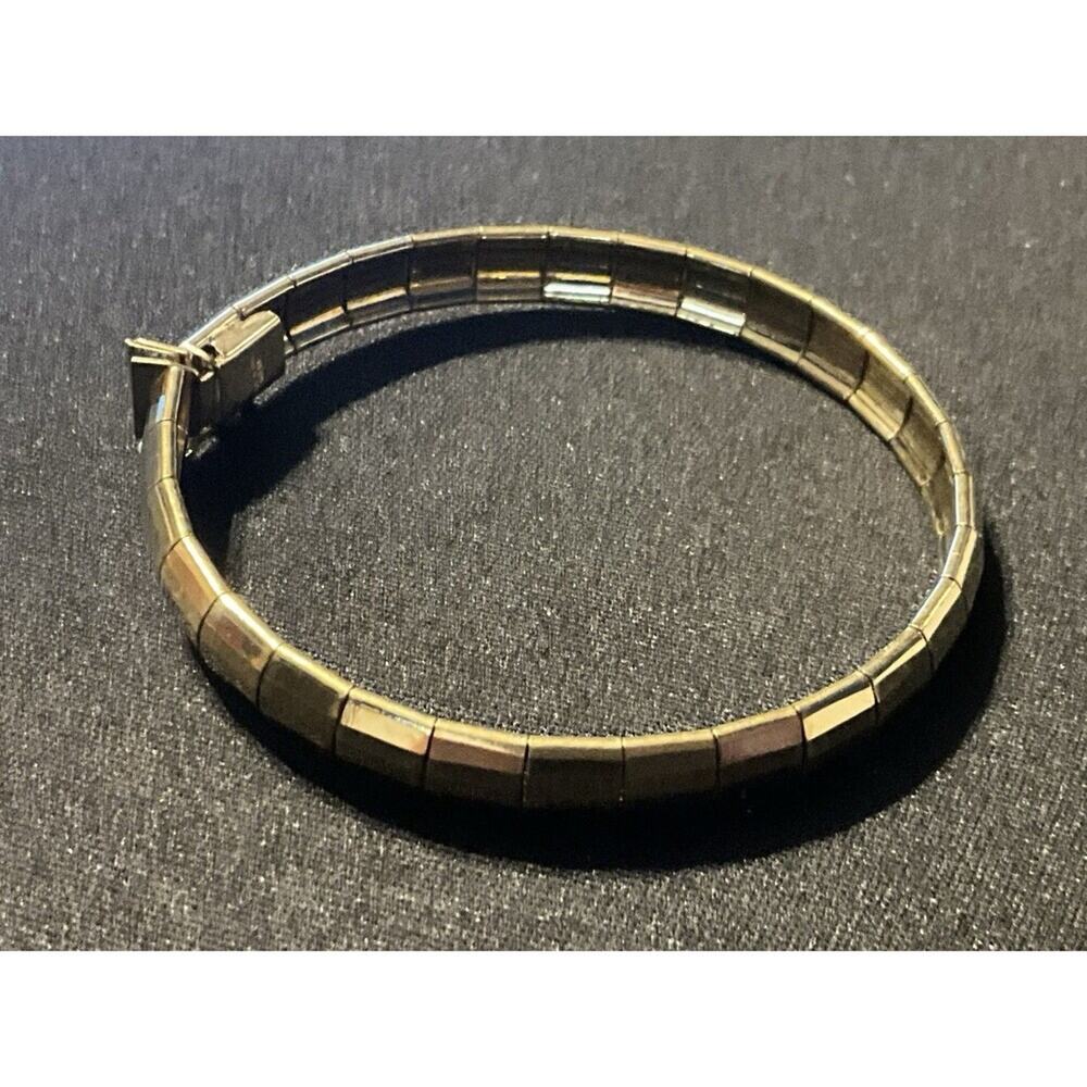 925 Milor Italy Gold Plated Vermeil Panel Bracelet 18grams Size 7